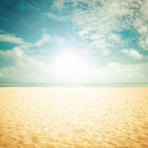 Aspirational beach scene